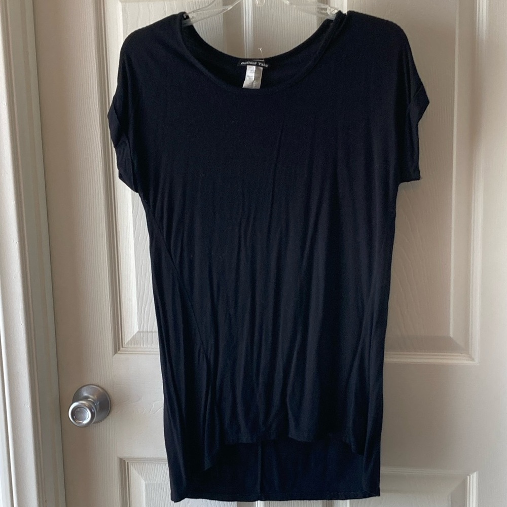 Double Take Rayon Spandex Women's Top Size S Black